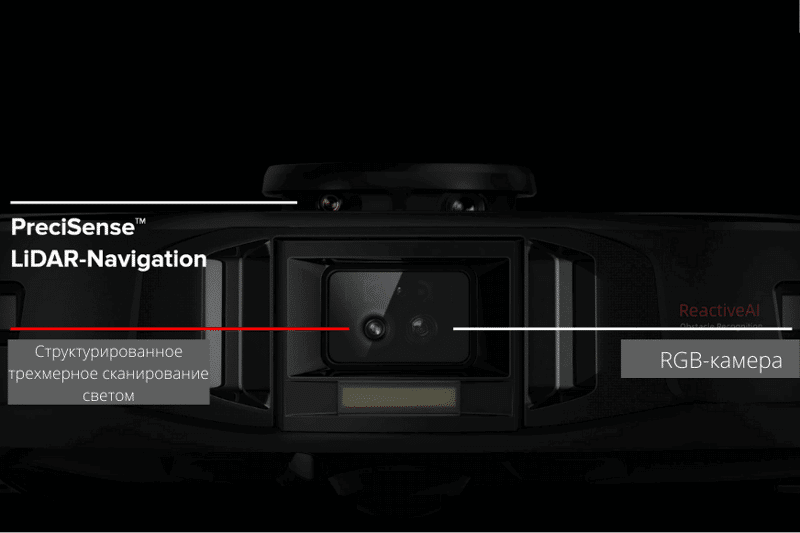 Спереди видна камера Roborock S7 MaxV.